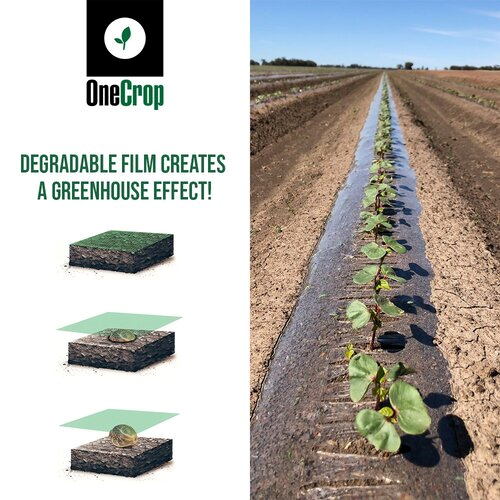 One Crop’s biodegradable mulch. Source: One Crop